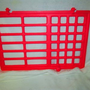 Beautiful Antique Grate Heater Wall Cast iron Grate Painted Coral Stunning Simple Squares in Rectangular grate
