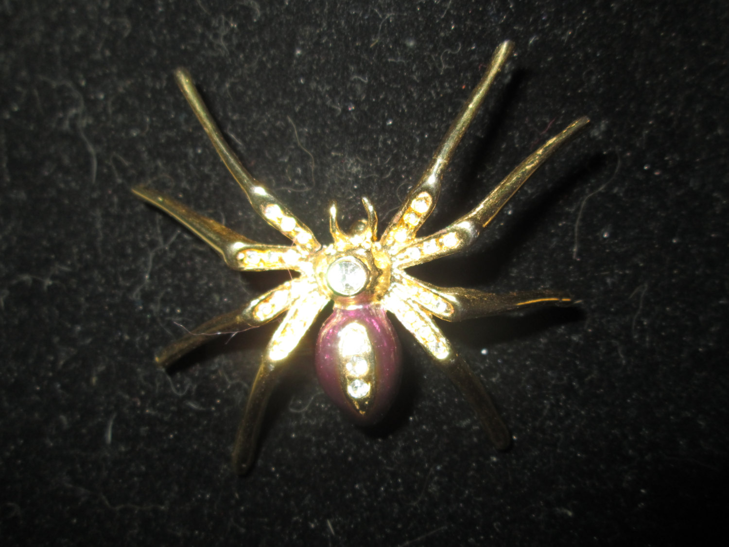 AVON Sparkling Spider Rhinestone Brooch Pin