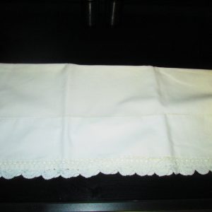 Beautiful hand crochet trim Pillowcase single Cotton White on White