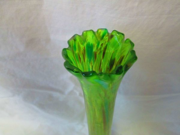 Beautiful Mid Century Art Glass Bud Vase Glass Multi Colored