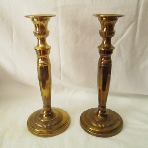 Beautiful Pair of Large Stiffel Candlestick Holders 12.5" tall Brass