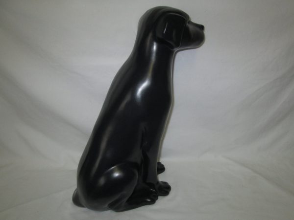 Fantastic 18" tall Statue Large Haeger USA Pottery Tall Dog Figurine Black American Made Giant Dog Statue Matte Finish Farmhouse Collectible