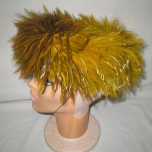 Fantastic  1940's Feather Hat Art Deco Flapper Style Mitzie American Design New York Size 22 Fluffy display decor collectible tv movie prop