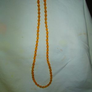 Fantastic Gold Glass Beaded Necklace 25" long