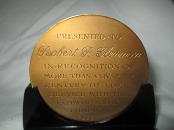 George Eastman 1966 Award for Service to Robert P. Glennon Eastman Kodak Company