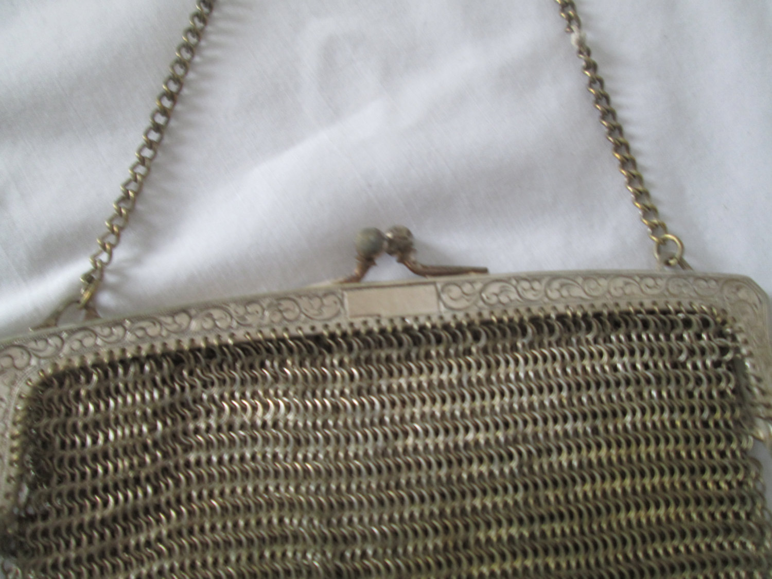 German Silver Mesh Purse - Garden Party Collection Vintage Jewelry