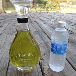 Giant Vintage Chantilly Perfume Store Display Bottle Factice Crystal bottle and Stopper Dummy Vanity Decor 11" tall