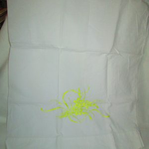 Great Bright Green embroidered Single Pillowcase 100% Cotton USA