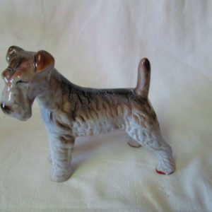 Mid-Century Wire Hair Terrier  Dog Figurine  Beautiful Detail Great Condition and Coloring