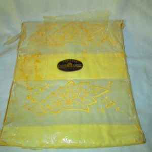 New Old Stock Vintage Pillowcase pair in original packaging Yellow with Embroidery Progress Quality Pillow Cases