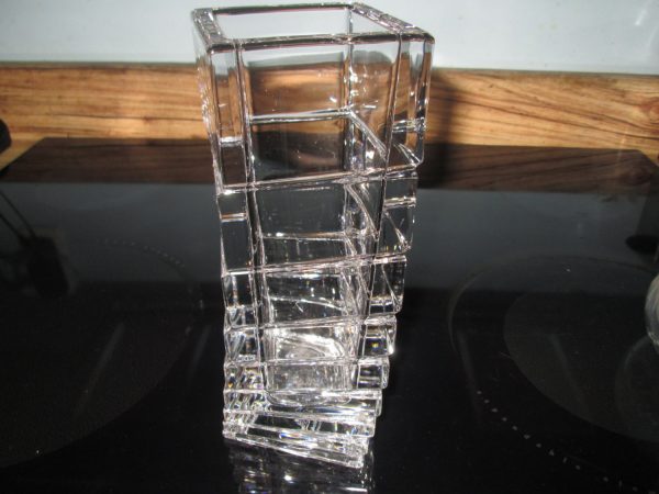 Rosenthal Crystal Studio Line Germany Turnus Geometric Vase Christa Hausler-Golt Signed Rosenthal Stunning!!