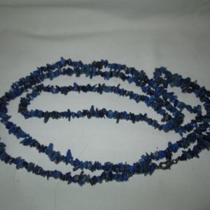 Vintage 58" Blue Lapis Necklace Sterling silver clasp can be worn as double or triple strand Varied shades of blue