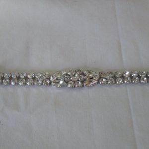 Vintage Beautiful Large Rhodium Plated Eisenberg Ice Bracelet Rhinestones Large Signed Jewelry WOW Piece Wedding Evening Jewelry