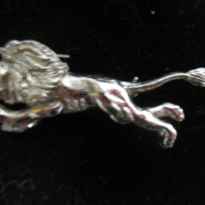 Vintage Beautiful Silver Lion Brooch 2.25" across