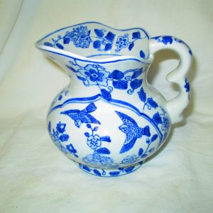 Vintage Bone China Water Milk Pitcher Blue and white Decorative or Use Beautiful design