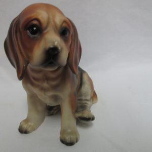 Vintage Dog figurine fine china Japan Mid Century 5" across 5 1/2" tall Beautiful Quality Beagle Puppy Brinn's Pittsburg, PA