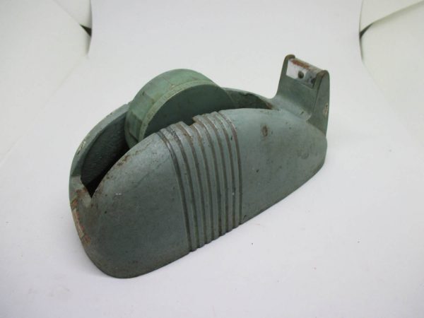 Vintage Heavy Duty Metal Desk top tape dispenser Scotch Dispenser with original label