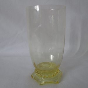 Vintage Heisey Glass Tumblers Yellow Juice Glass Carcassone