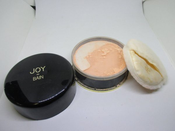 Vintage Joy de Bain Perfumed dusting powder made in France Unused with original puff sealed Jean Patou Vanity collectible display Powders