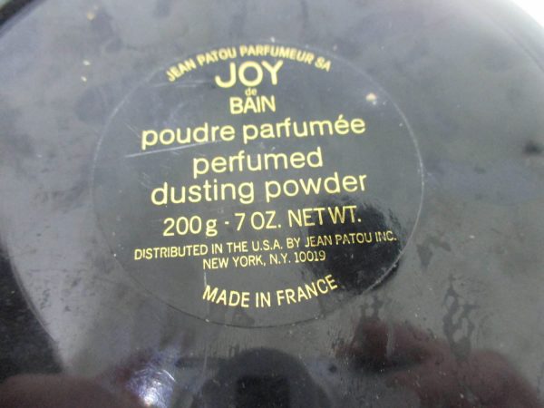 Vintage Joy de Bain Perfumed dusting powder made in France Unused with original puff sealed Jean Patou Vanity collectible display Powders