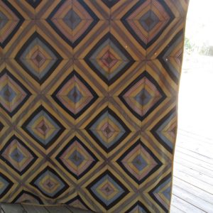 Vintage Polyester Heavy Quilt Project Piece needs minor repair Hand Made Machine Sewn 62x76
