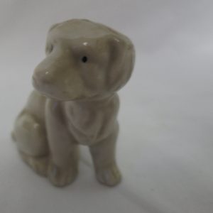 Vintage Puppy Dog figurine fine china Japan Mid Century 2 1/4" across 2 1/4" tall nice piece