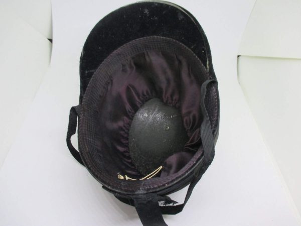 Vintage Riding Velvet Hat Equestrian Horse black 6 3/4 Women's riding hat Farmhouse Collectible Vintage display