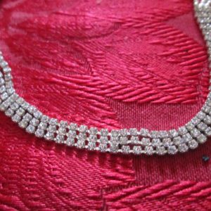 Vintage Silver Napier Rhinestone Necklace Great Sparkle