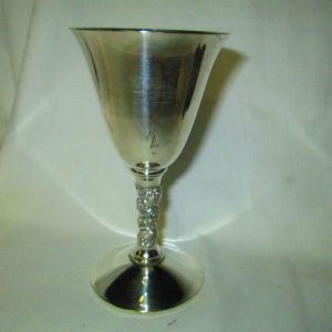 Vintage Silverplate Silver Plate Valero Goblet Made in Spain
