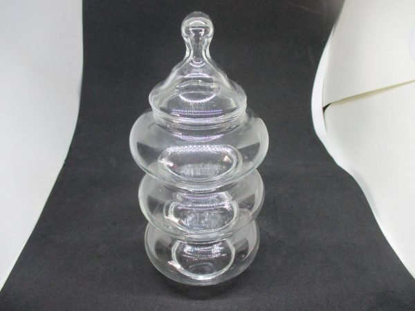 Vintage Stackable Candy dish Clear glass Candy dish trinket snacks mid century