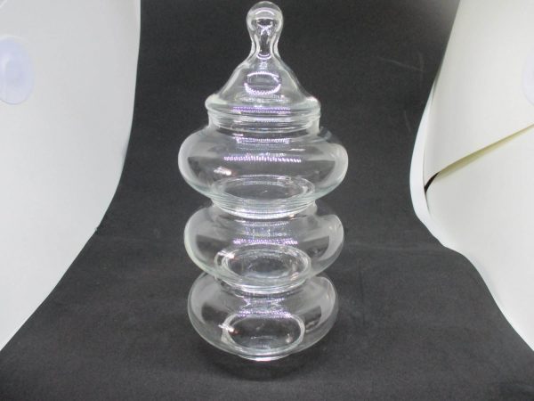 Vintage Stackable Candy dish Clear glass Candy dish trinket snacks mid century