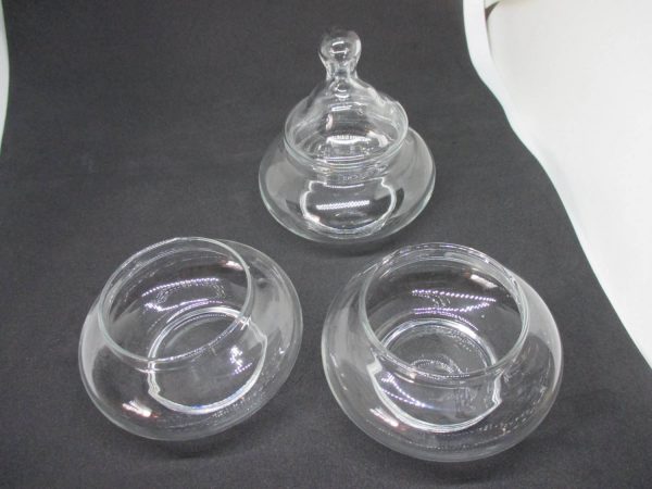 Vintage Stackable Candy dish Clear glass Candy dish trinket snacks mid century