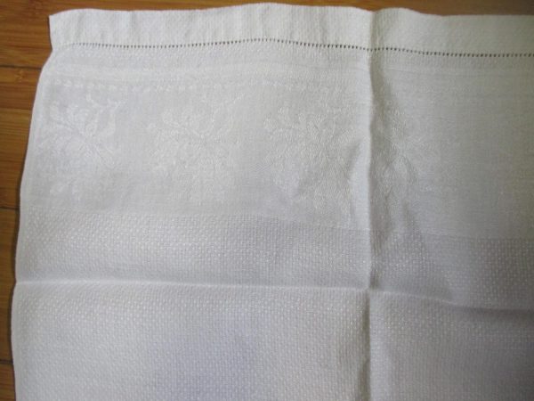 Antique Damask Bathroom cotton towel summer collectible display turn of the century 18x30 #18 farmhouse cottage shabby chic