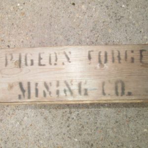 Antique Pigeon Forge Mining Company Crate with screen bottom sifting mining box