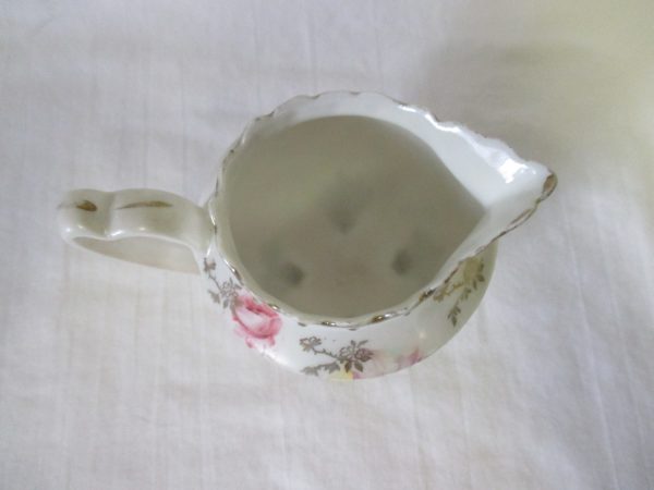 Antique RS Prussia Beautiful footed creamer pitcher tea coffee decor collectible fine bone china hand painted porcelain floral