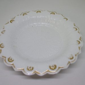 Beautiful Antique Dresden Serving Bowl Ornate pattern Fine bone china 1800's white with gold trim cottage collectible display home kitchen