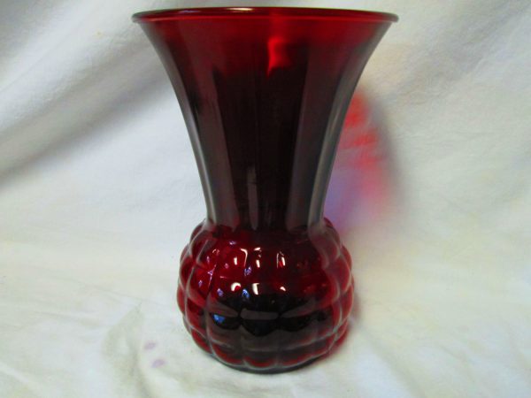 Beautiful Art Deco Ruby Red Large Vase Mint Condition Original, Not Reproduction 9" tall 6" across the top