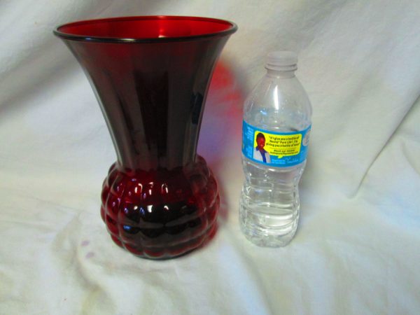 Beautiful Art Deco Ruby Red Large Vase Mint Condition Original, Not Reproduction 9" tall 6" across the top