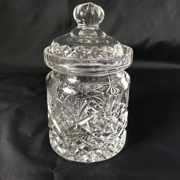 Beautiful Fifth Avenue Crystal Biscuit cracker collectibles jar with lid Poland