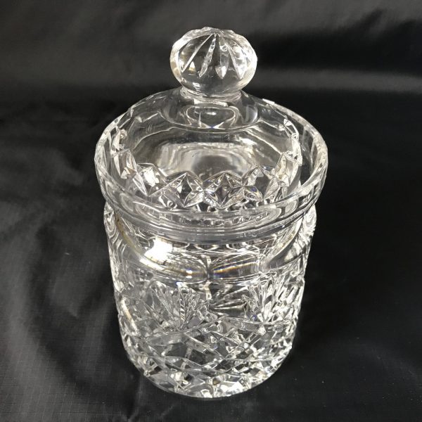 Beautiful Fifth Avenue Crystal Biscuit cracker collectibles jar with lid Poland