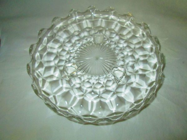 Beautiful Fostoria American Pattern Footed Plate Dessert plate Cake plate Snack tray