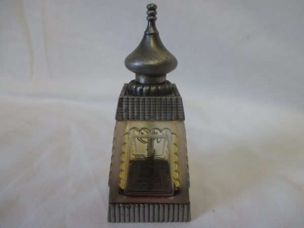 Crystal and Pewter European Eurasia Pewter and Crystal Antique Perfume Bottle with pewter dabber