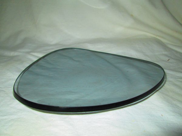 Fantastic Smoke Glass Lens Shape Mid Century Modern Plate Retro Decor Vintage sleek mid mod glass serving tray plate platter MOD
