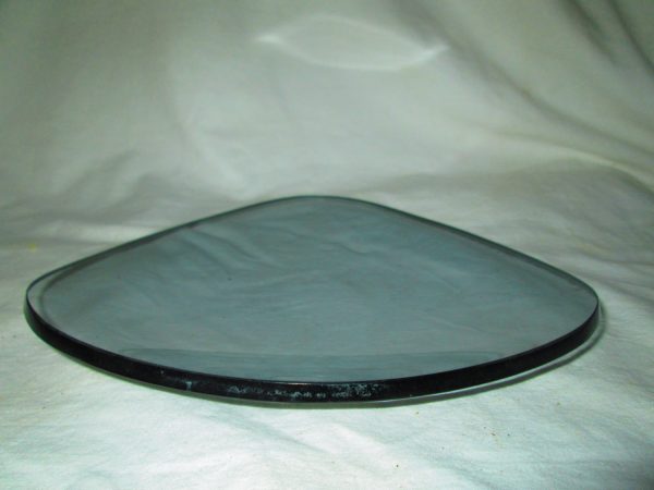 Fantastic Smoke Glass Lens Shape Mid Century Modern Plate Retro Decor Vintage sleek mid mod glass serving tray plate platter MOD