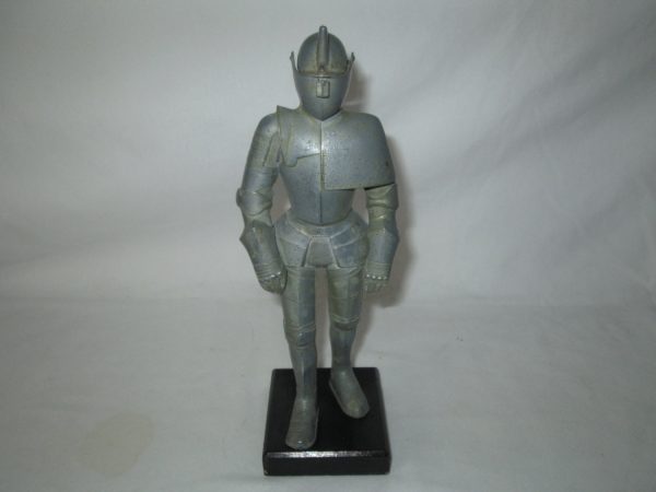 Fantastic Steel Armor Cigarette Lighter Table top Display Collectible Mid Century Knight in Armor 1960's