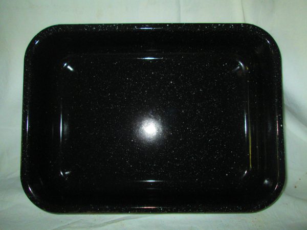 Great Speckle Enamel Pan Great Condition No dents chips or rust Rectangular Very nice cottage farmhouse collectible display enamel