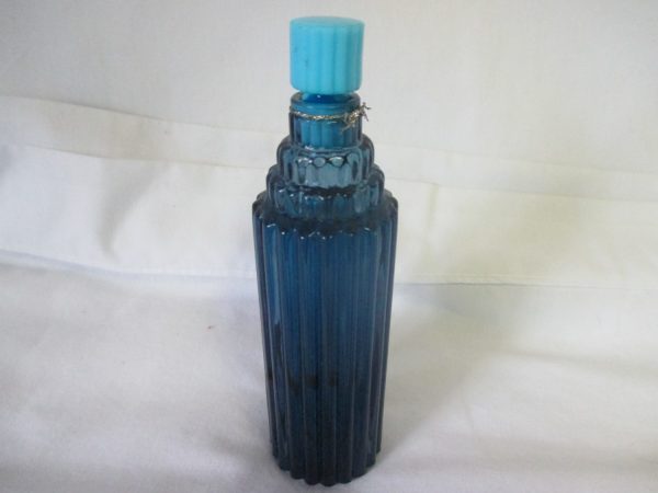 Large vintage Lalique Skyscraper Perfume Bottle Factice Dummy Store Display J E Revins Worth, Paris Glass Stopper