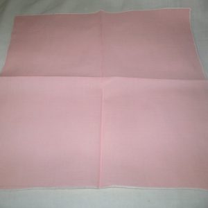 Nice Pink Linen Handkerchief hankie mid century pink cotton vintage cottage shabby chic collectible hanky