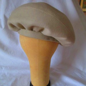 Vintage 1940's Wool Beige Tam Style Hat Paris New York Alfreda, Inc. 100% wool Women's Vintage Hat