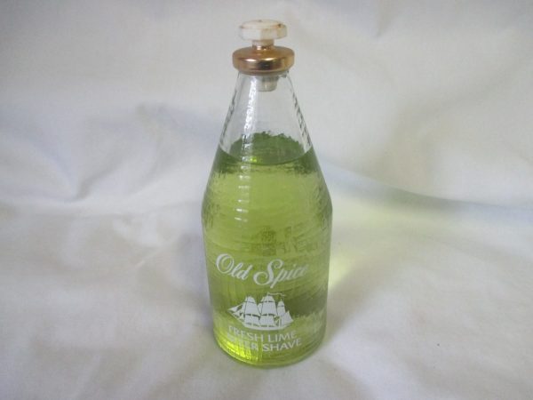 Vintage 1970's Old Spice Fresh Lime Men's After shave Aftershave Cologne 4 1/4 oz bottle